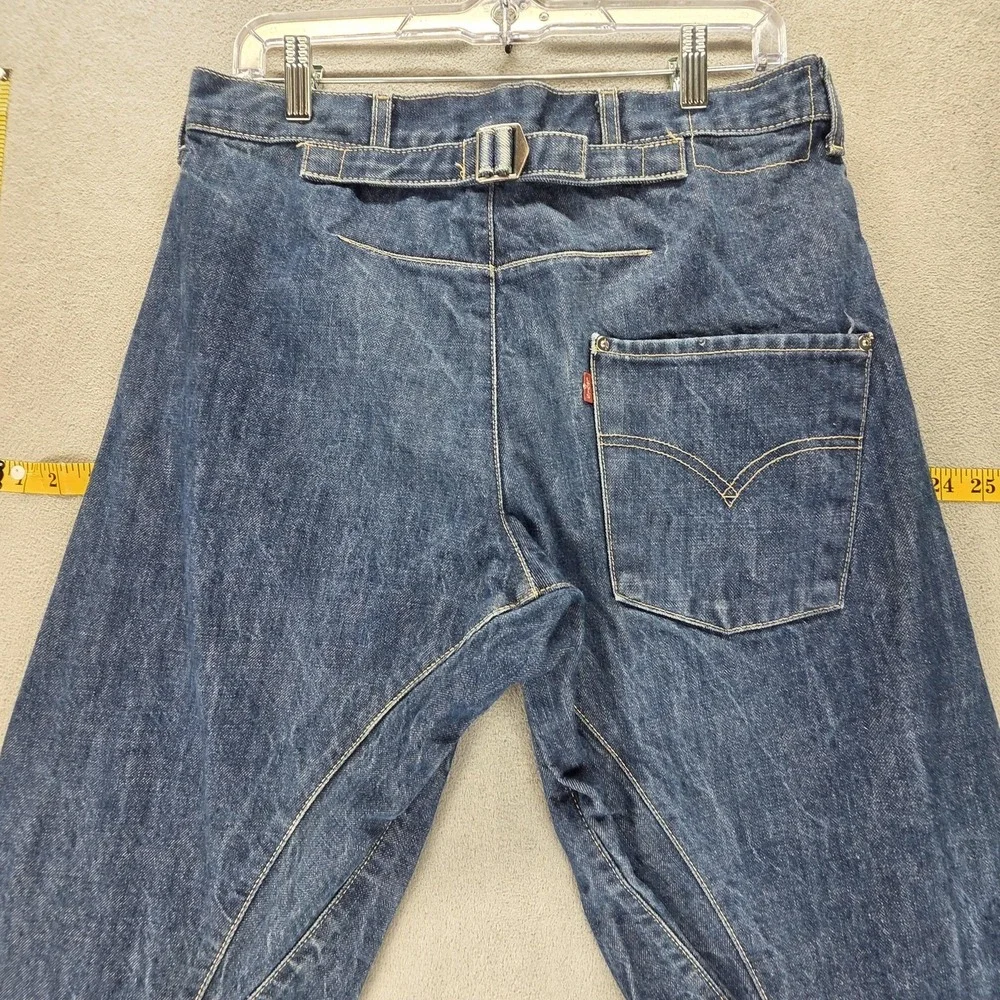 VTG Levis Engineered Jeans Mens Blue Twisted Medium Wash Button Fly Fits 30x30